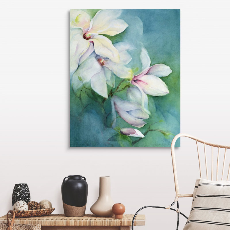Art mural sur toile Magnolia Dedudata, H 32 po x l 40 po x P 1,25 po, Toile tendue