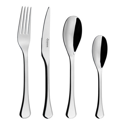 Rivers Collection Rother, 24 Piece Cutlery Set for 6 People, 18/10 Stainless Steel, 3.5mm Gauge