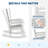 HDPE Rocking Chair Outdoor- Poly High Back Porch Rocker Chairs, All Weather Resistant Furniture with Table-1973403713