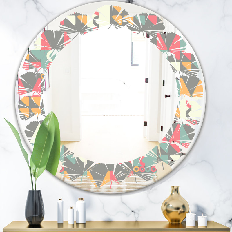 Miroir mural sans cadre abstract design v, 23,6 po x 23,6 po