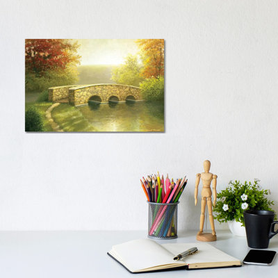 Autumn Bridge I by Michael Marcon - Wrapped Canvas Painting