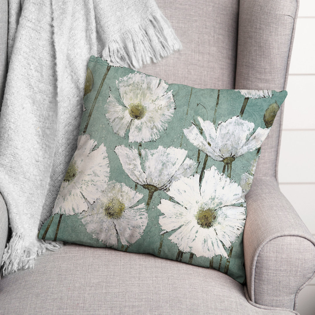  Textured Florals Square Pillow Cover & Insert Designs Direct Creative Group