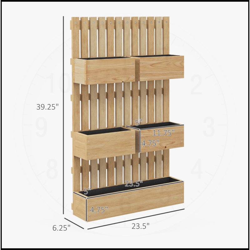 Box Raised Garden Bed with Trellis