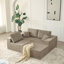Canapé modulaire 110 po Cloud, canapé désossé, sans assemblage, 3 places avec repose-pieds et 2 coussins, parfait pour les salons et les chambres-1115628225