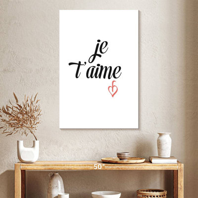 Je T'Aime I Love You Wall Sign