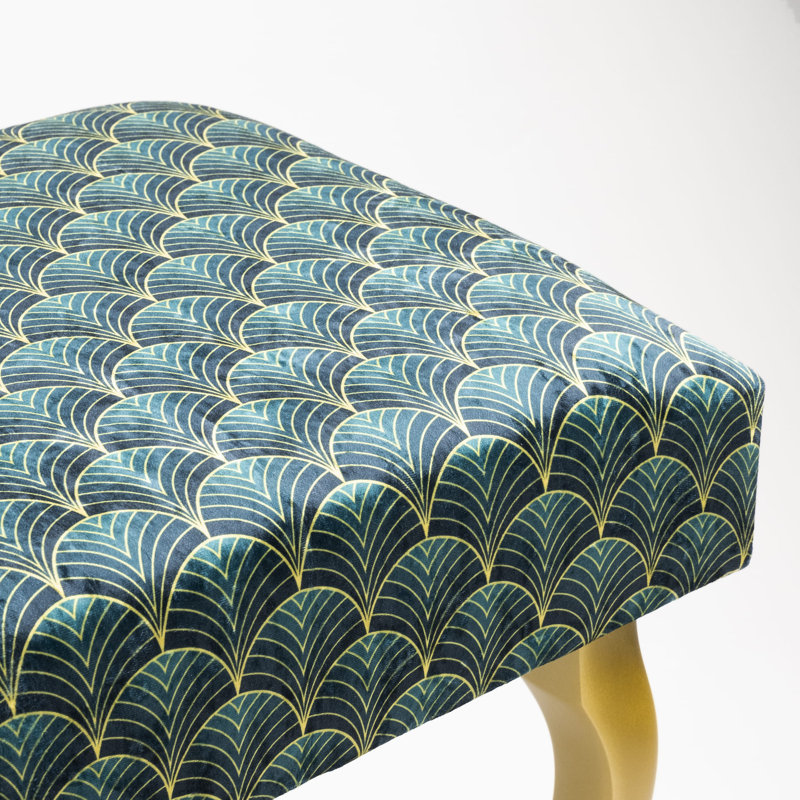 Velvet Upholstered Bench, 40cm H x 120cm W x 30cm D