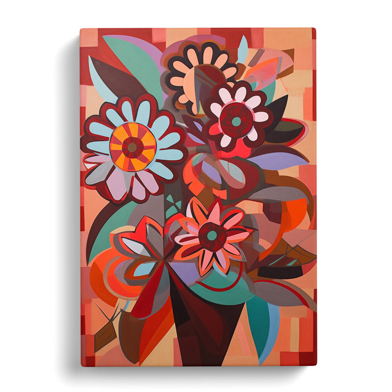 Yovchev Flowers Constructivism Vol.6 - Wrapped Canvas, 76cm H x 50cm W x 3cm D