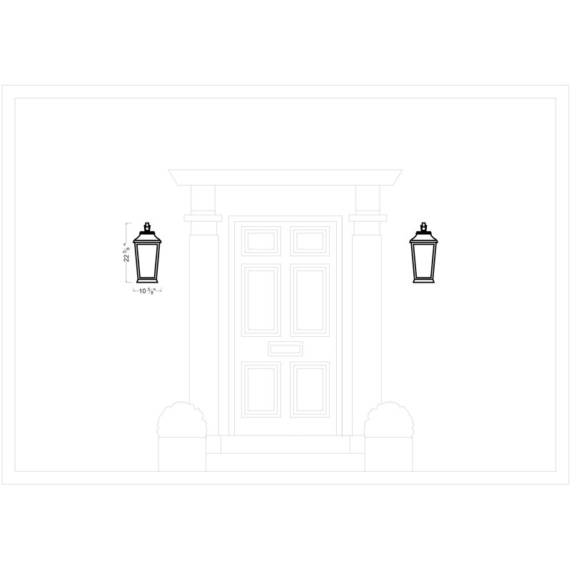 Warren 3 - Light Outdoor Wall Lantern