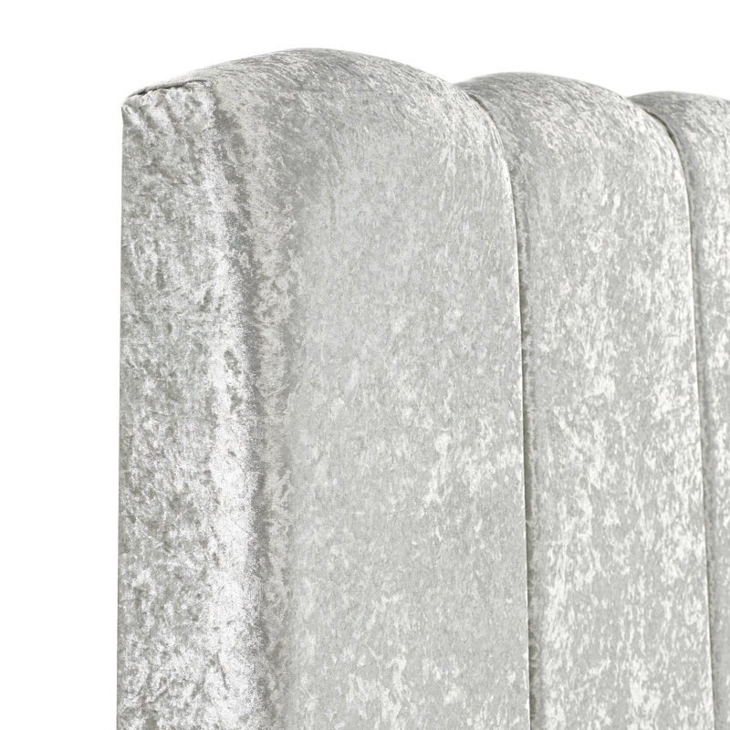 Hockenberry Upholstered Bed, Single (3'), Bling Silver