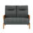 48" Upholstered Loveseat Sofa With Rattan Arms-1652423431