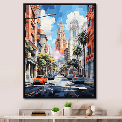 «Clabber Abstract San Diego City Portrait», reproduction sur toile