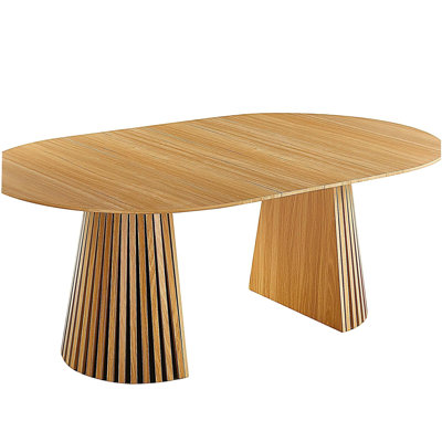 Table à rallonge Mid-Century moderne à piédestal, table de salle à manger multifonctionnelle pour 6 à 10 personnes et grande table basse