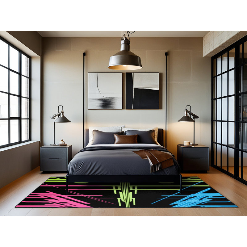 Tapis Matrix Glow, Carré 4 pi