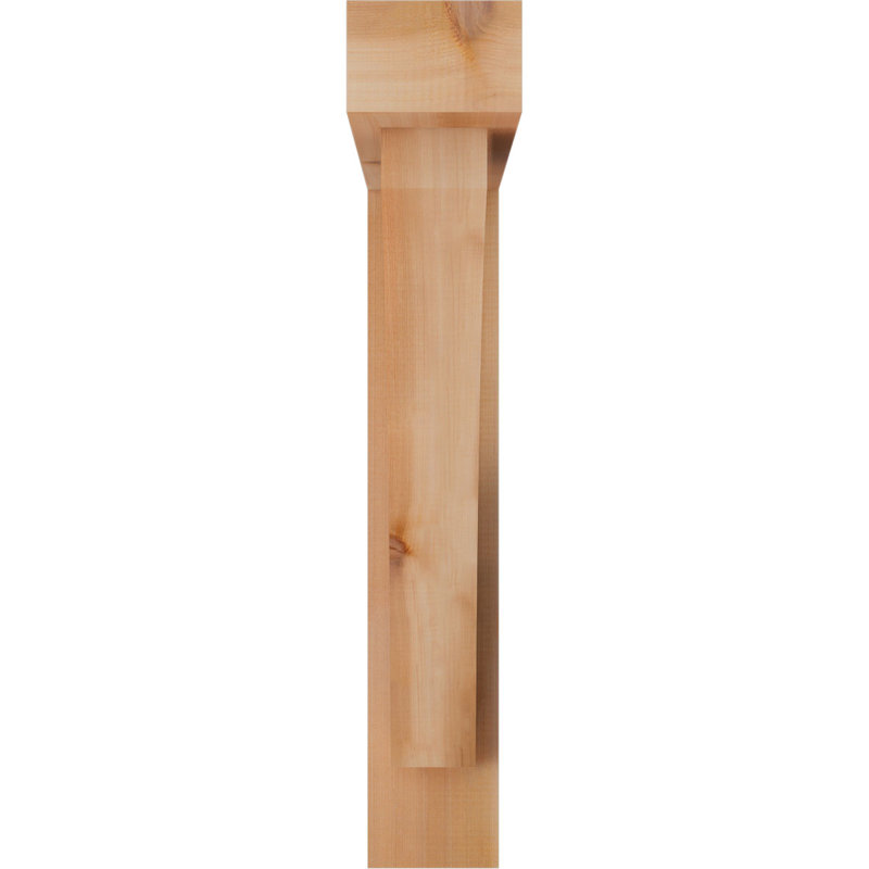 5 1/2"W x 32"D x 32"H Thorton Block Smooth Bracket w/ Offset Brace, Western Red Cedar, 32 x 32