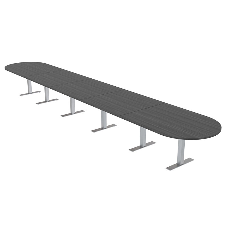 Table de conférence Parinka, L 264 po x l 48 po, Nuit asiatique, Argent argent