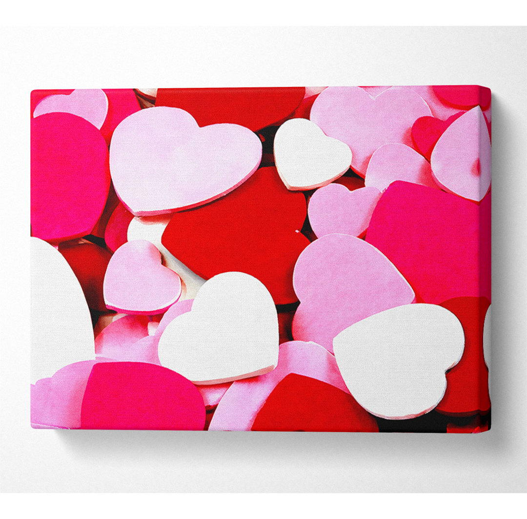 Tons Of Hearts - Kunstdrucke auf Leinwand - Wrapped Canvas