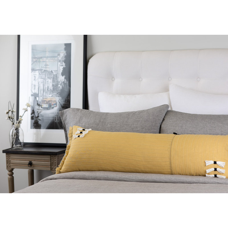 Cambria Linen Bolster Pillow Cover & Insert