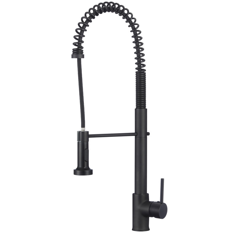 Novatto Pull Down Kitchen Faucet, Matte Black