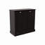 Armoire de trieur de linge à deux compartiments inclinable - noir