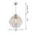 Dalia Brushed Silver-ish Champagne 5-Light Larger Crystal Chandelier