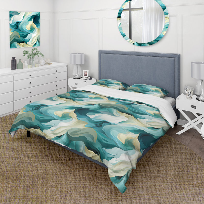 Ensemble de housse de couette Ethereal Camo Dreamy, Housse de couette simple + 1 taie décorative stan