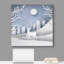 «Snow Deer Merry Christmas», reproduction sur toile tendue-79501787