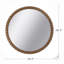 Miroir mural rond 28,3 x 28,3 po avec cadre en bois de pin