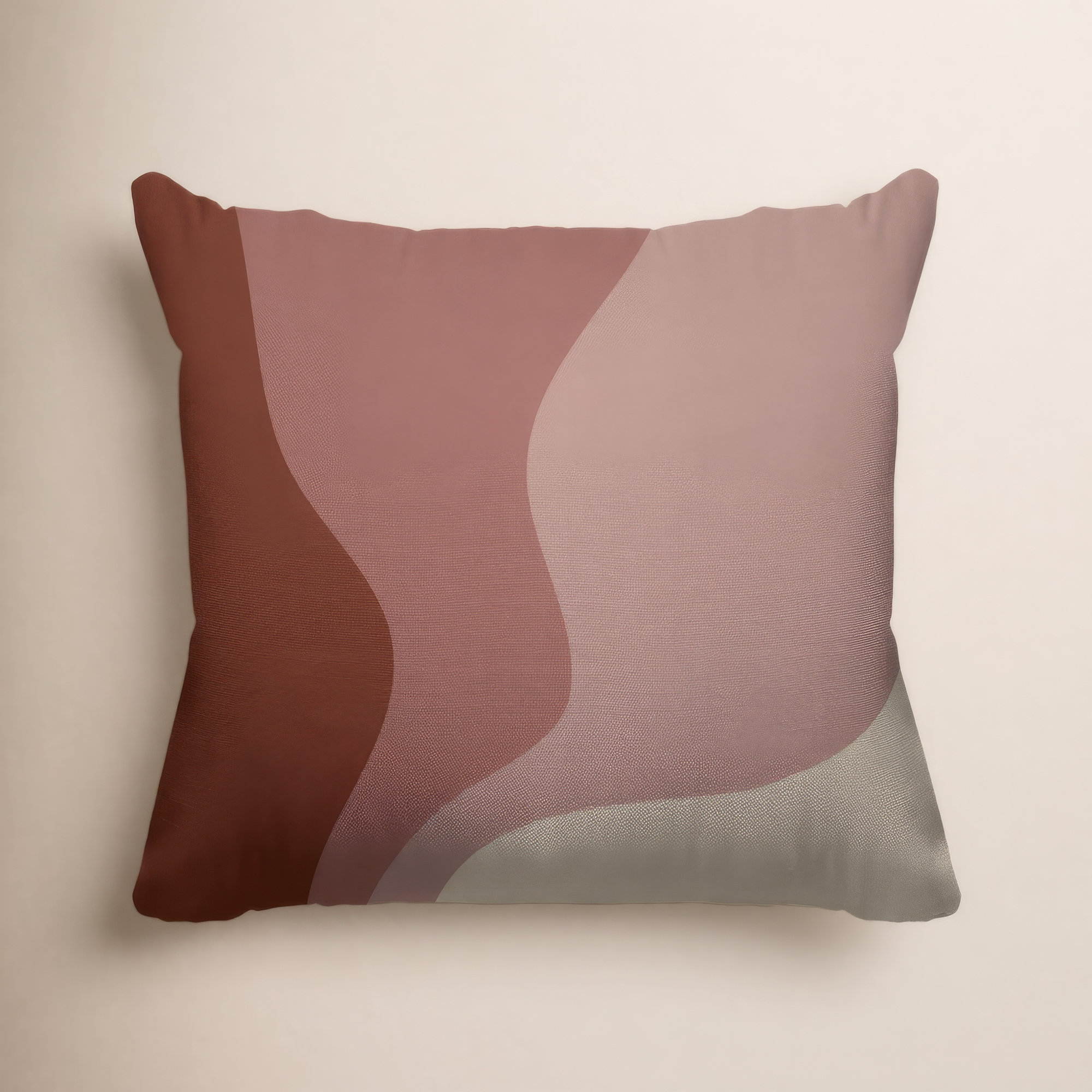 Bunko Ombre Indoor/Outdoor Throw Pillow, Terracotta, 19" x 19", Square