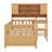 Multifunctional Wood Platform Bed With Bookshelf At The Head Of The Bed, Built-In Desk And Matching Chair