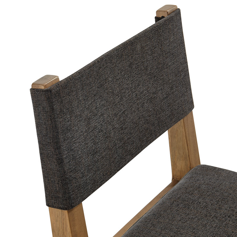 Chaise de salle à manger rembourrée Calder, Gris