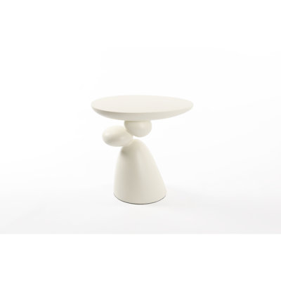 Table de bout Lucky Stone, table d'appoint en fibre de verre au design minimaliste moderne pour le salon et la chambre à coucher