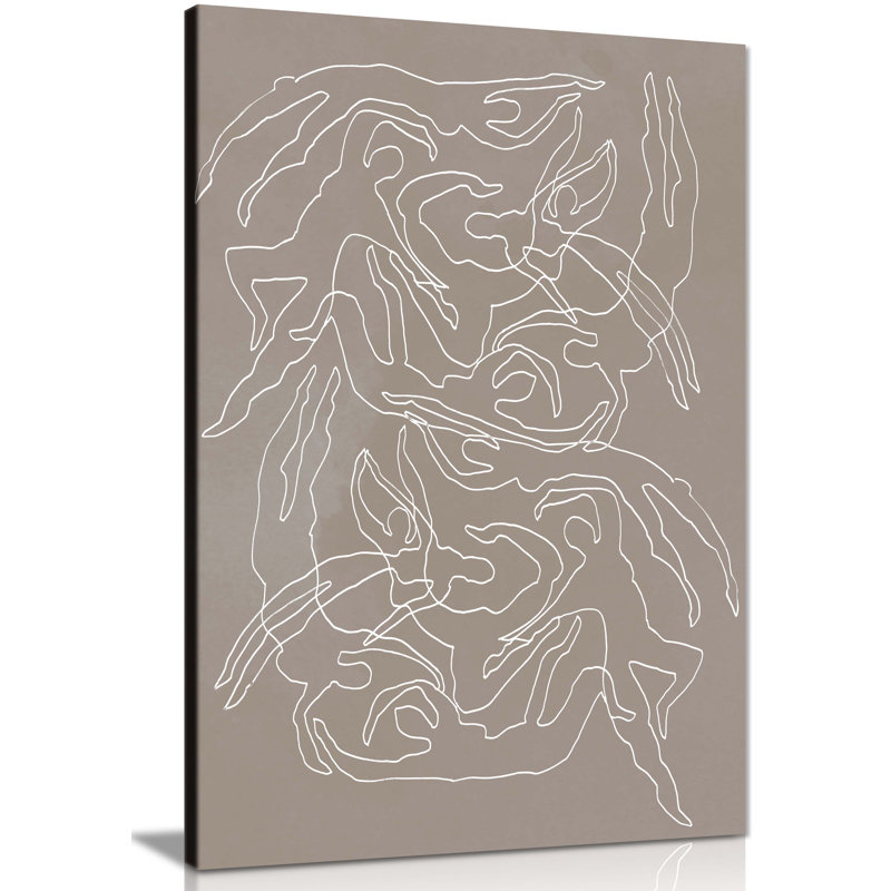 Swimmers - Wrapped Canvas Painting, 31cm H x 20cm W x 1.8cm D
