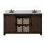 Braylen 60'' Double Bathroom Vanity with Vitreous China Top-2032649046