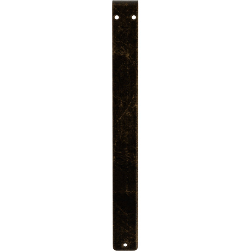 Support traditionnel en fer forgé, Laiton antique, H 10 po x l 1,5 po x P 7,5 po