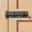 Verrou de porte coulissant noir L 4 po en fer forgé coulissant avec loquet