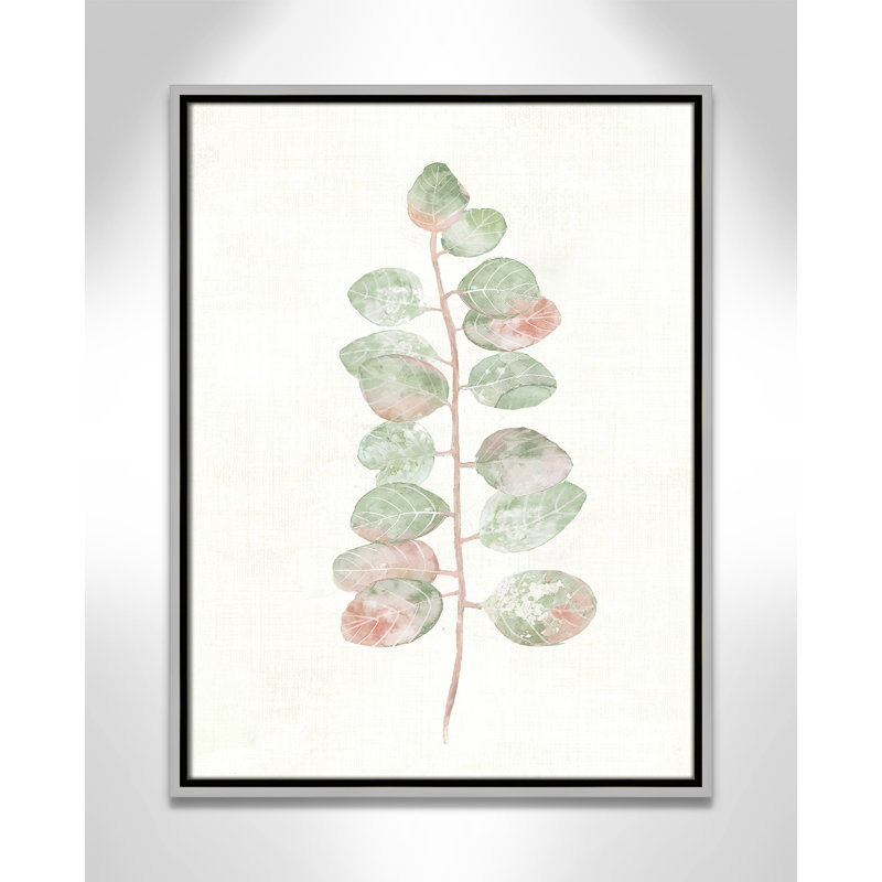 Florida Leaves I - reproduction d'art, H 25,5 po x l 19,5 po x P 2 po, Toile avec cadre argenté