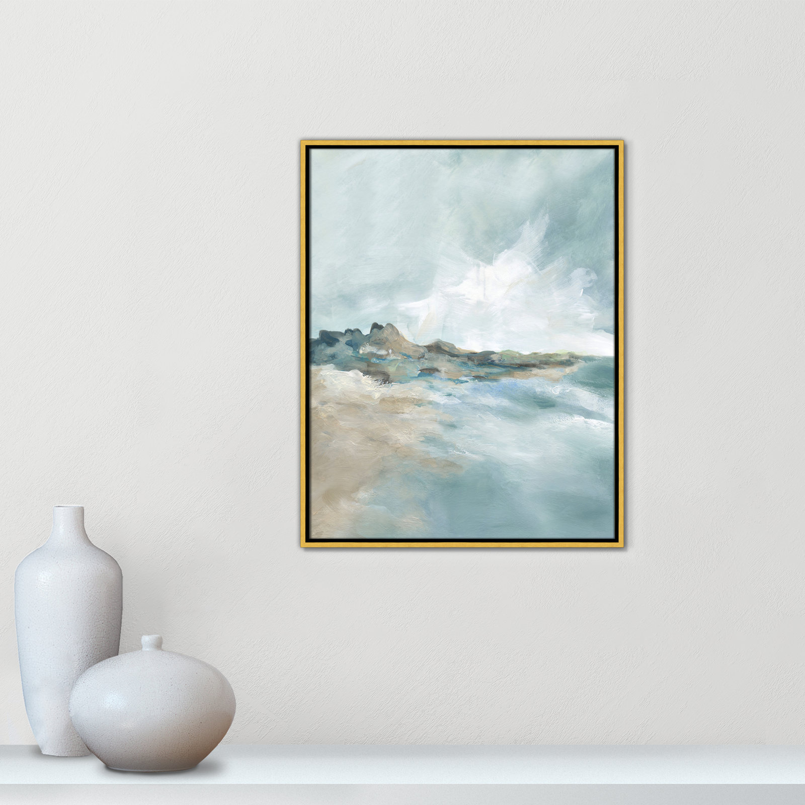 Sandpoint Print by Carol Robinson, 29.5" H x 23.5" W, Gold