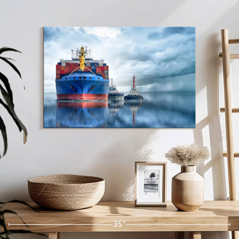 Mehar Container Cargo Ship, 16" H x 24" W