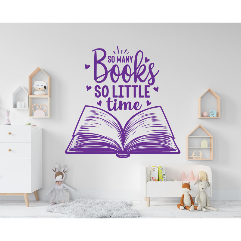 Autocollants muraux, livres et décorations pour bibliothèque, H 18 po x l 17 po, Bleu glacier