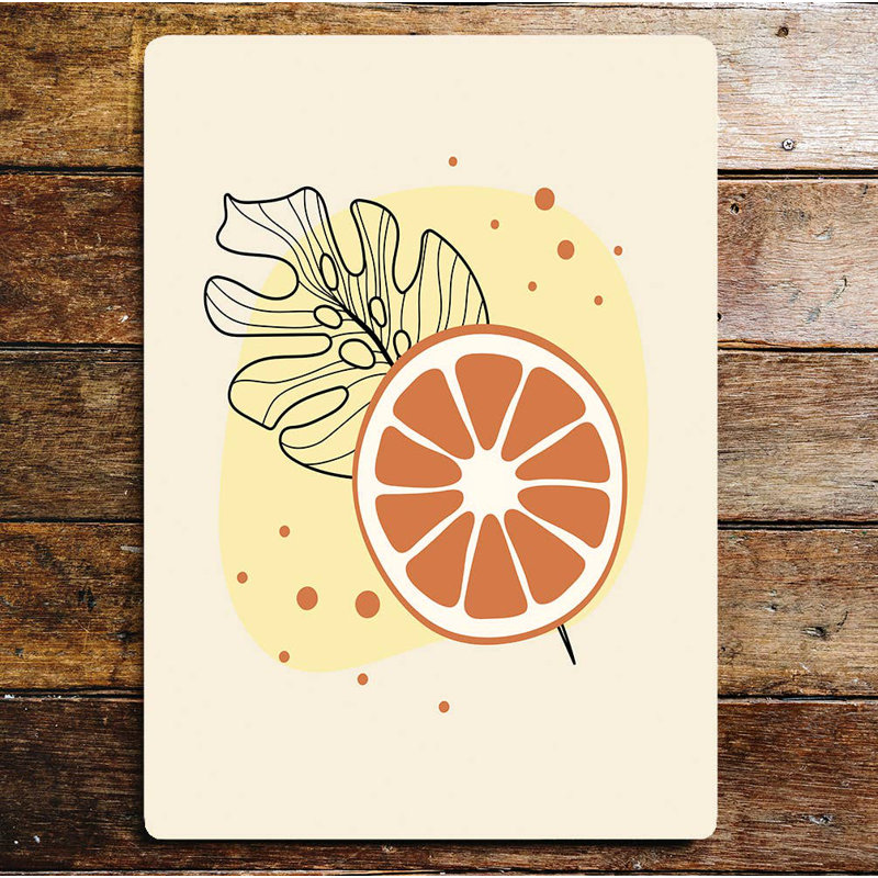 Food & Beverage Wall Decor on Metal, 60cm H x 40cm W
