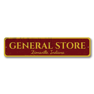General Store Aluminum Sign