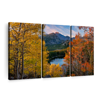 «Bear Lake In Autumn», 3 pièces