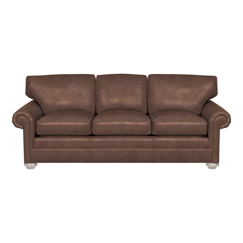 Main Street Sofa, Regent Mink Genuine Leather, Navajo