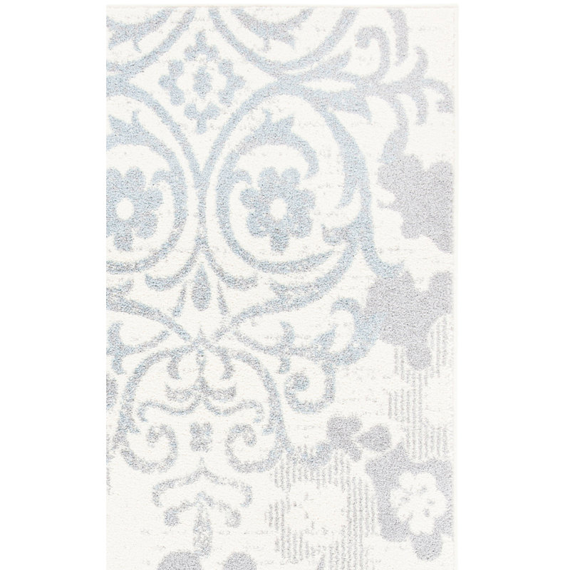 Samsel Performance Floral Rug, Rectangle 6' x 9'