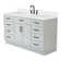 Thornaby 60'' Solid Wood Single Bathroom Vanity with 1.5'' White Quartz Top, Oval Sink