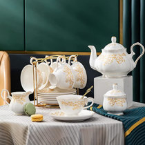 Céramique théière moderne Set, 38 oz Théière et 4 tasse de thé