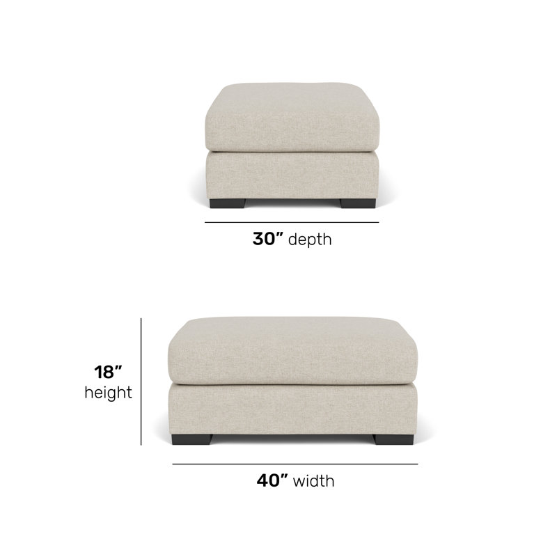 Oliver Chair And Ottoman, Beige