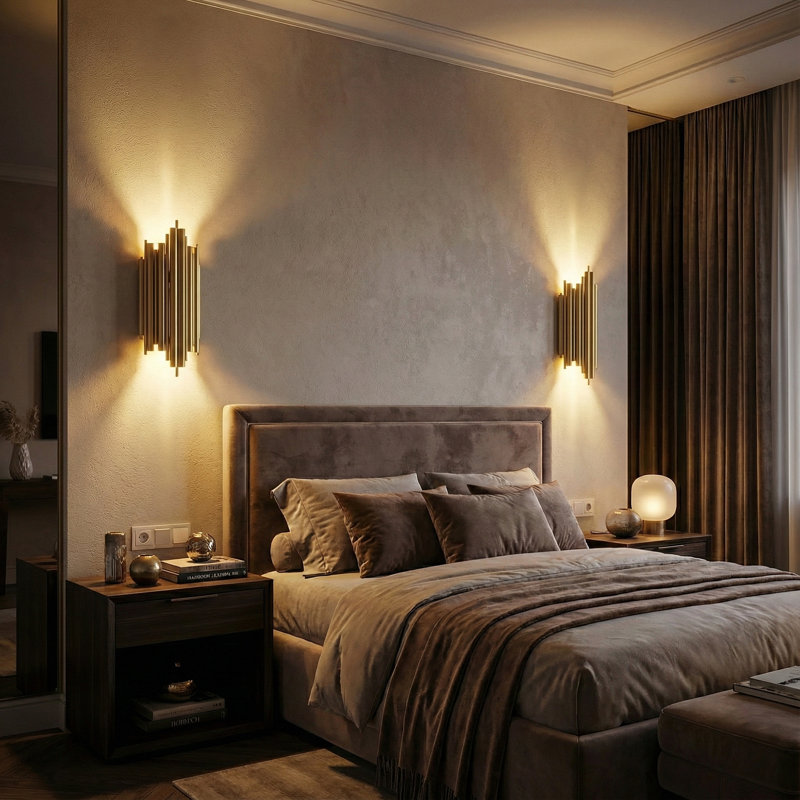 Aurelia Modern Gold Tube Wall Sconce