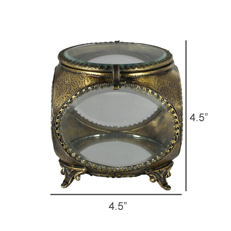 Boîte en verre biseauté - ovale