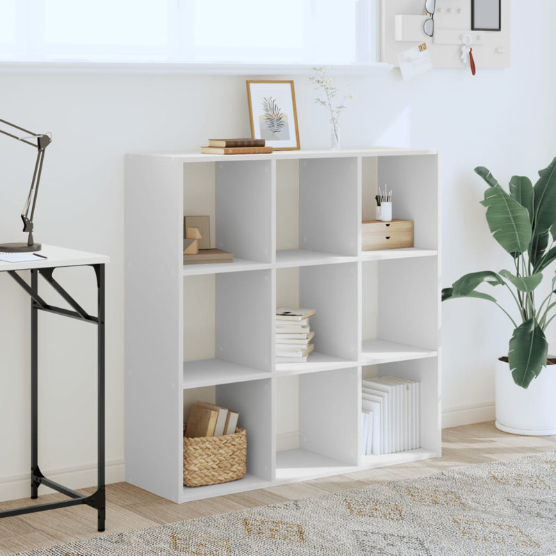 Abdul 102cm H x 102cm W Bookcase, White